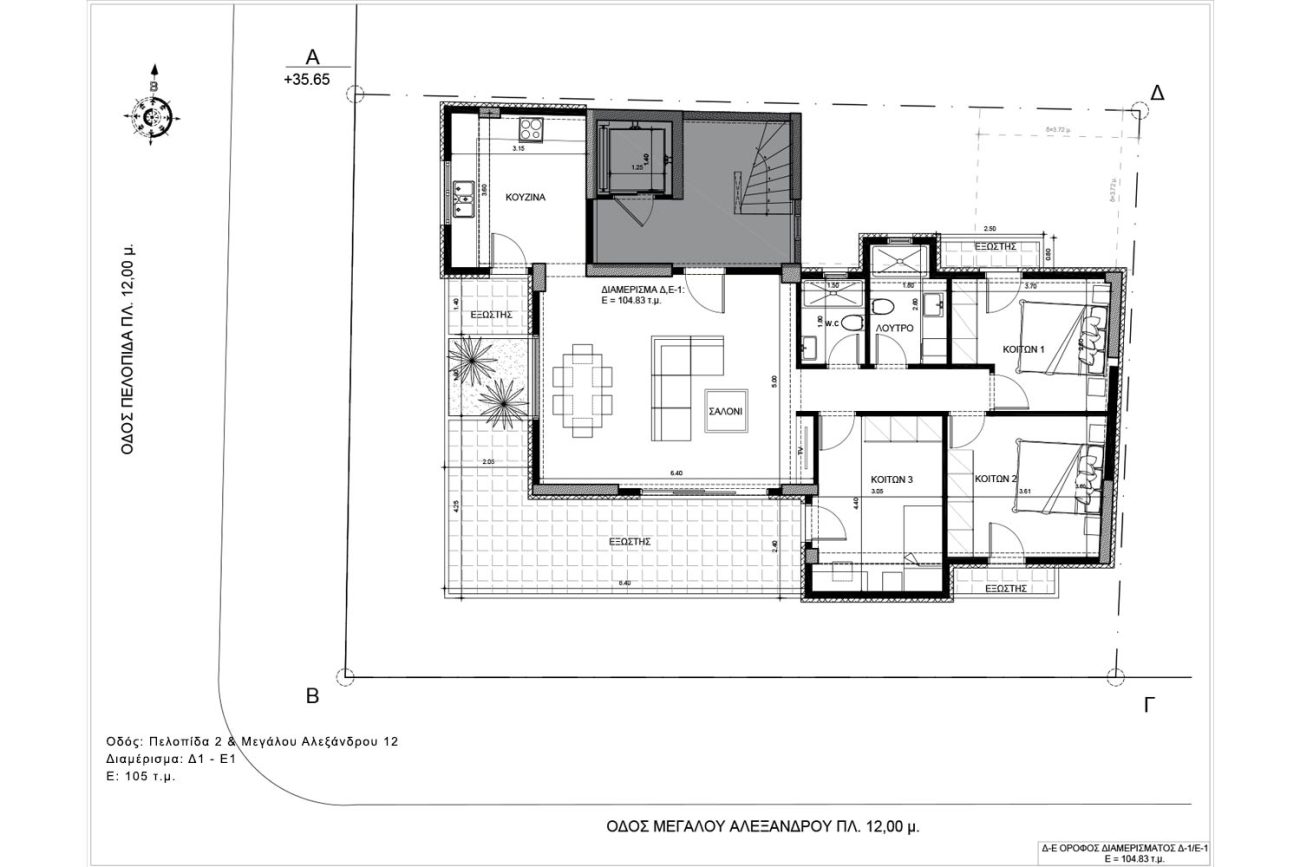Πελοπίδα 2 & Μεγάλου Αλεξάνδρου 12 (Κορυδαλλός) - 4ος - 5ος Όροφος, - Κάτοψη